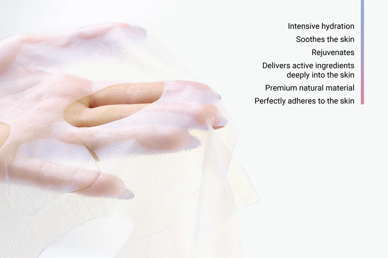 Máscara facial calmante de biocelulose Notino com niacinamida