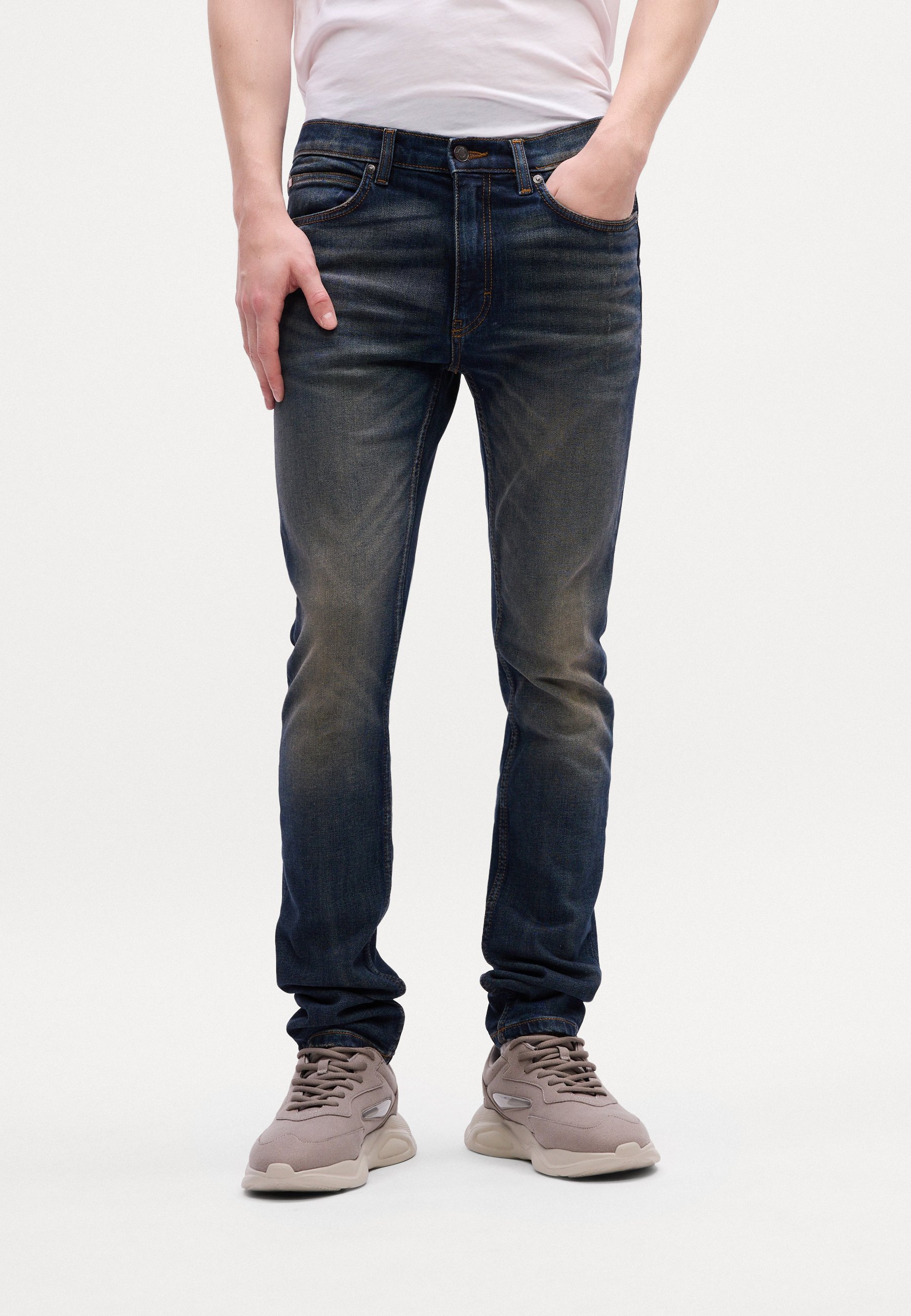 HUGO Slim fit jeans - mediumblauw