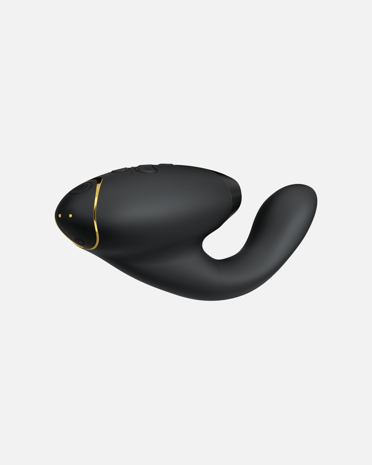 Womanizer Vibrator Sort Luksus Dobbelt Stimulator med Pleasure Air Teknologi til Klitoris og Vibration til G-punktet - 1 Stk.
