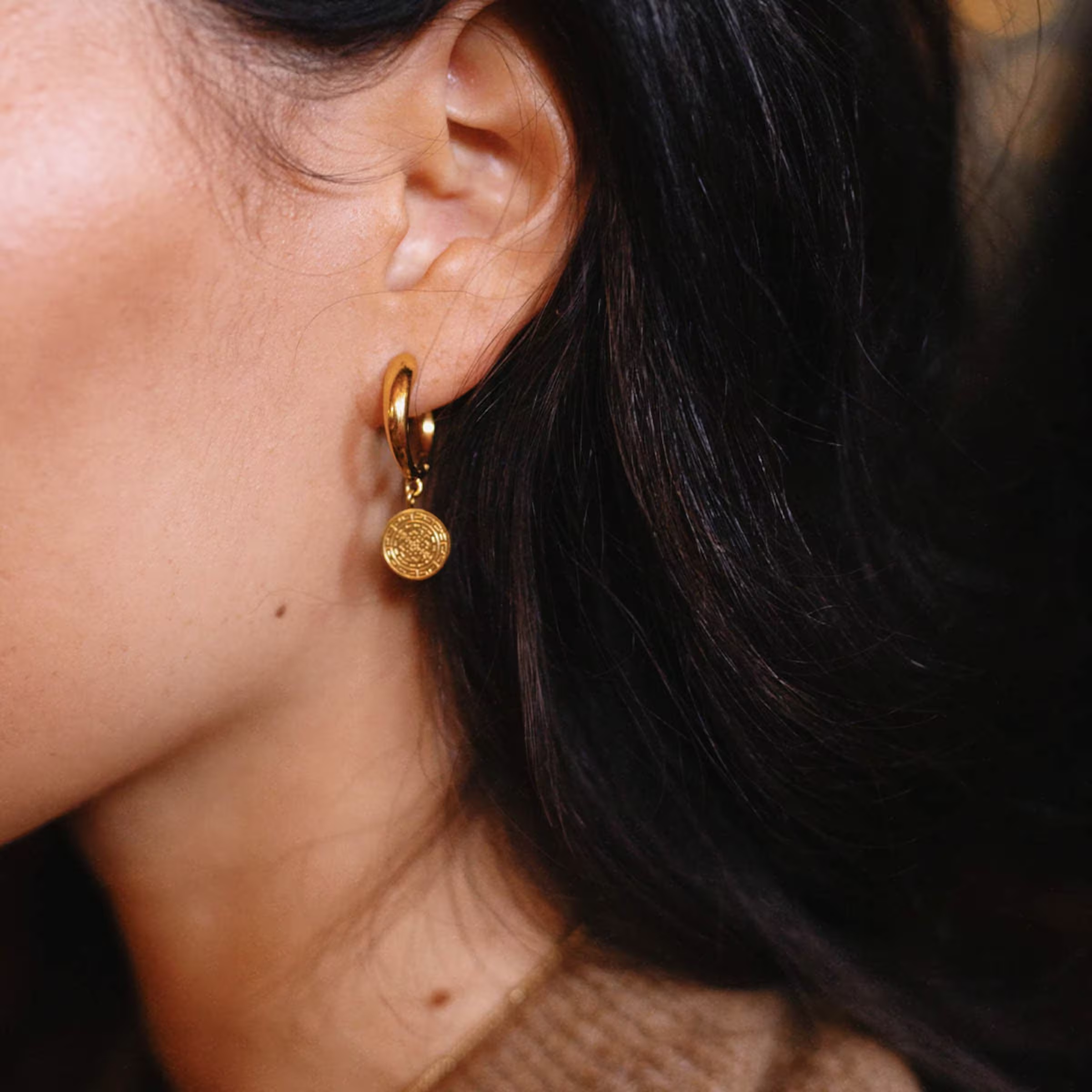 Boucles d'oreilles charmantes Marrakech en or