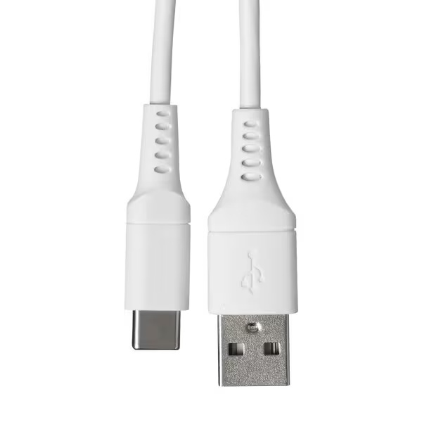 Kruidvat USB-A на USB-C кабл за пуњење, бели, 3m