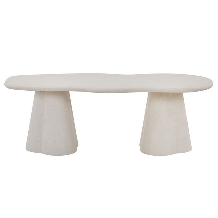 FARO XL - Mesa de comedor color cemento de 220 cm