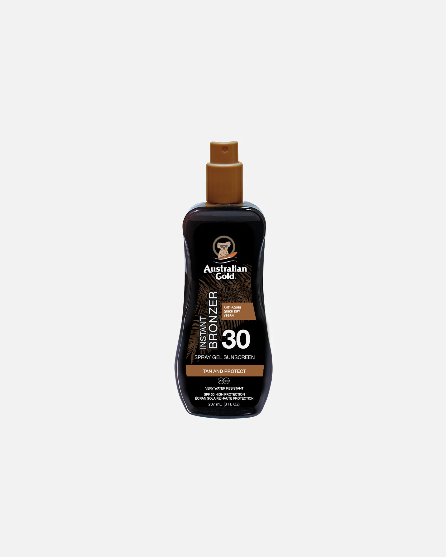 Australian Gold SPF 30 Spray Gel avec agent bronzant