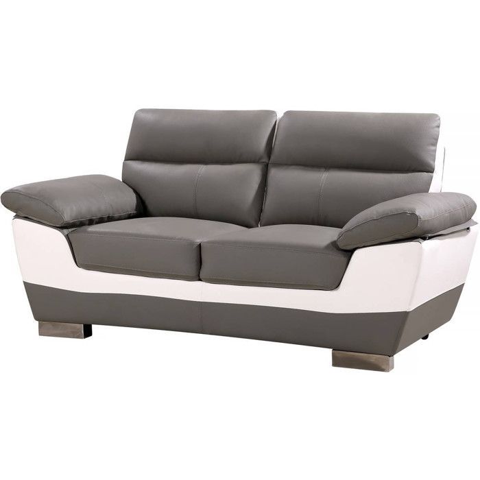 Canapé fixe en cuir reconstitué et PVC 