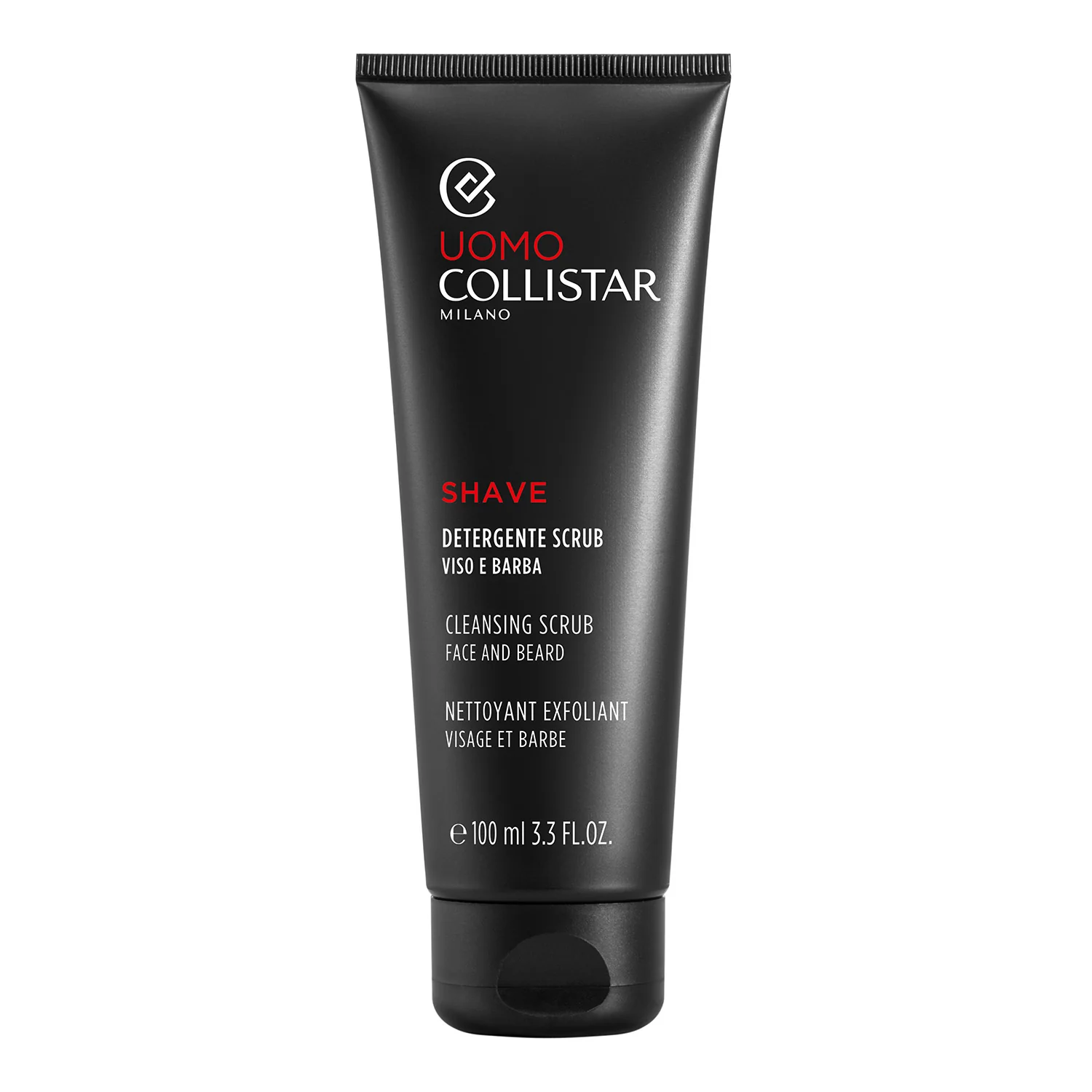 L'uomo Detergente Scrub Viso e Barba - Esfoliante viso, Trattamento Barba