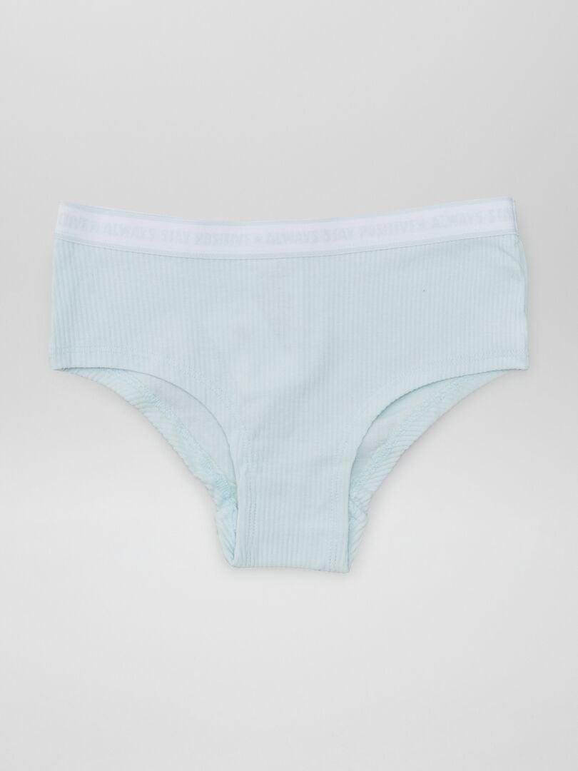 Set van 3 gebreide culottes met ribbels - PAARS
