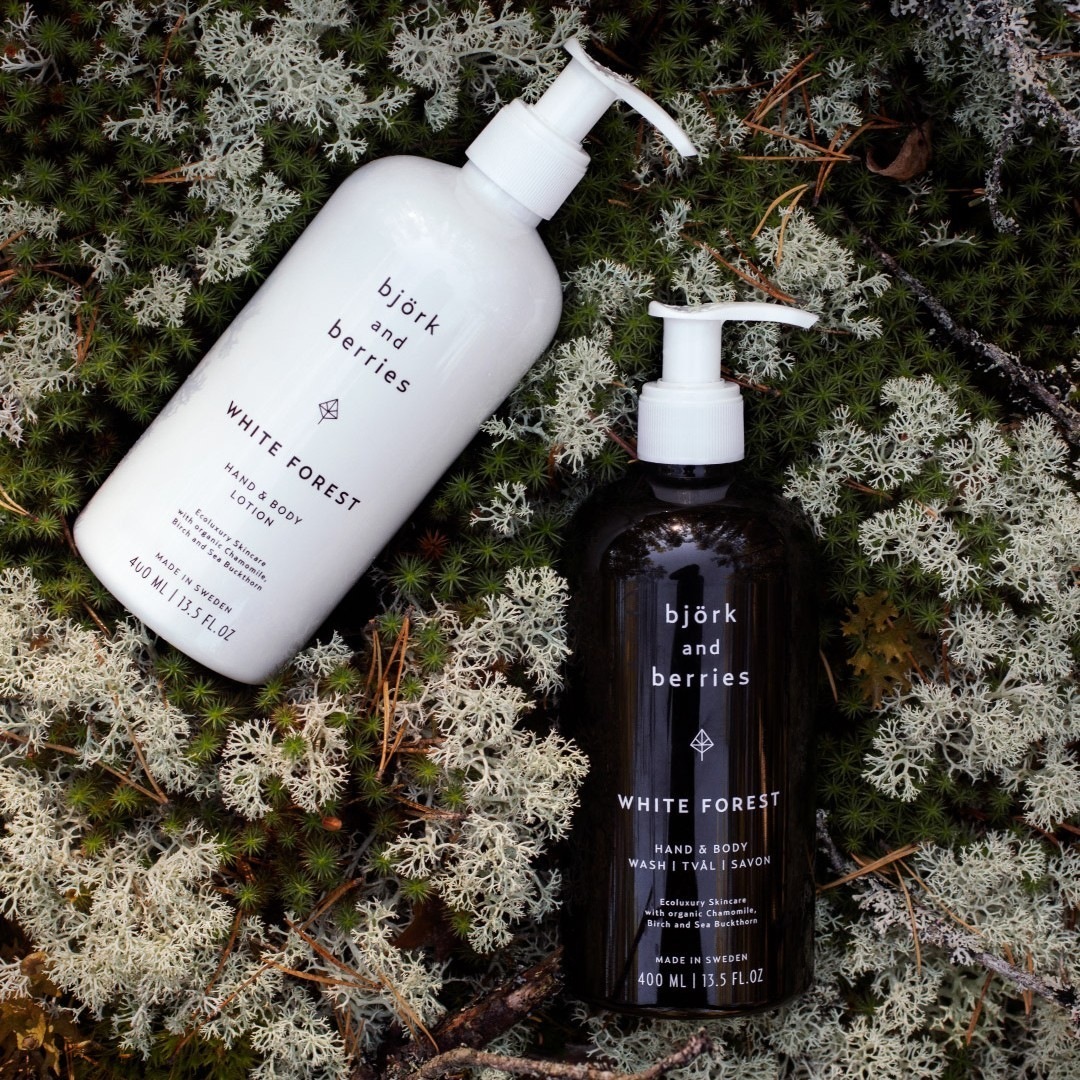 Björk & Berries Telové mlieko White Forest White Forest na ruky a ruky - 400 ml