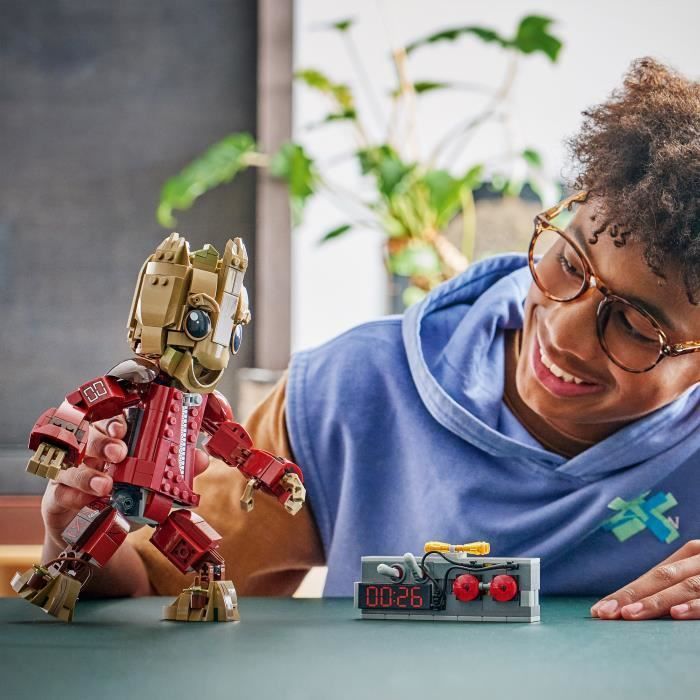 LEGO ǀ Marvel 76341 Groot en Tenue de Ravageur - Jouet de Construction 10 ans - Figurine