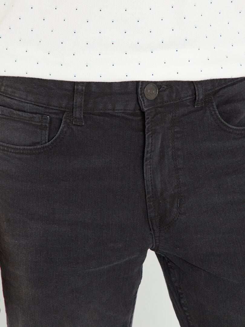 Calça jeans slim - tamanho 32 - cinza