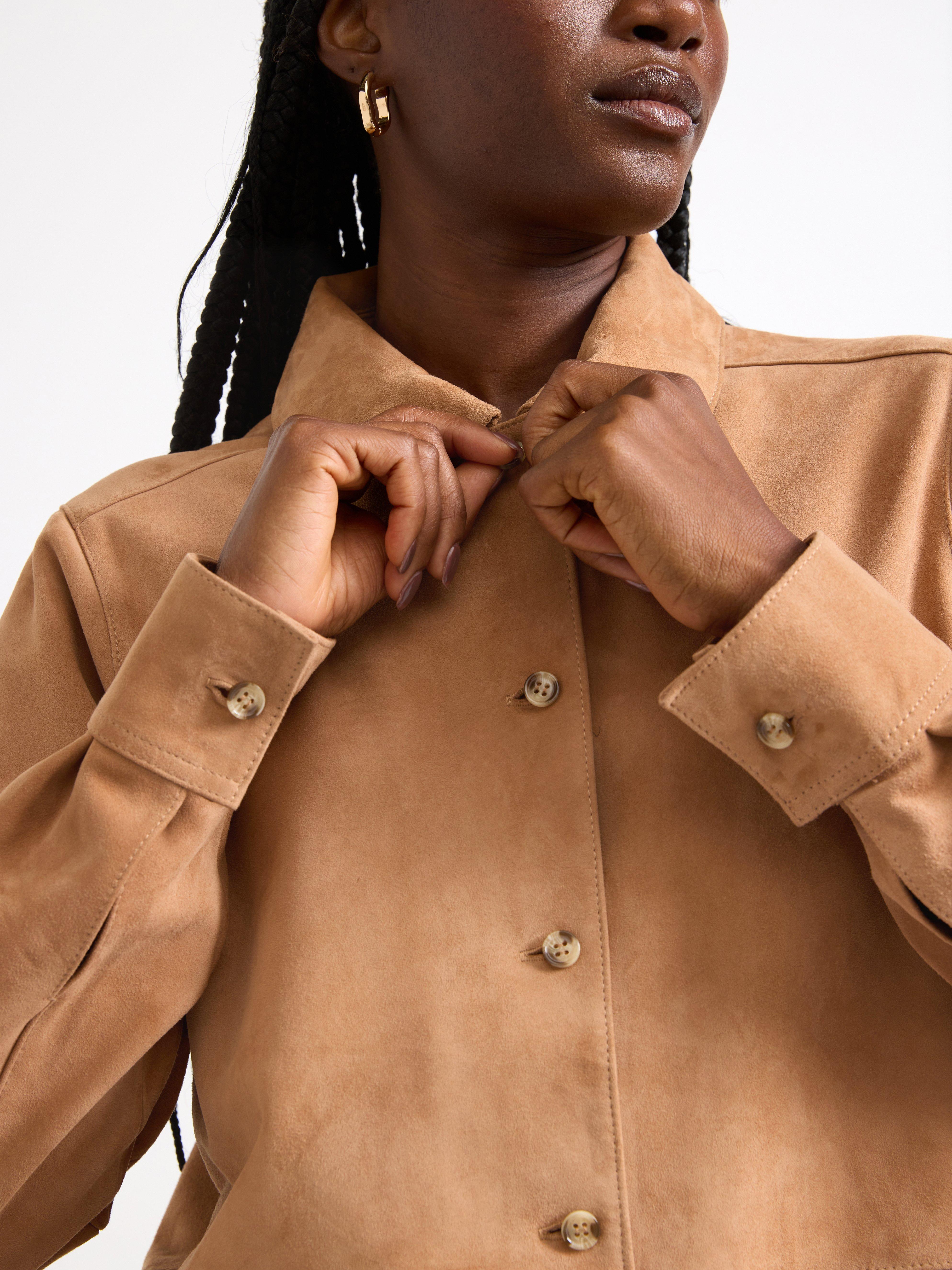 Camisa de ante beige