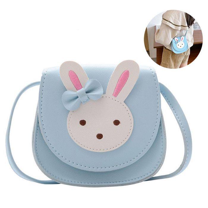 Shoulder bag with bow, PU leather handbag for toddler girls