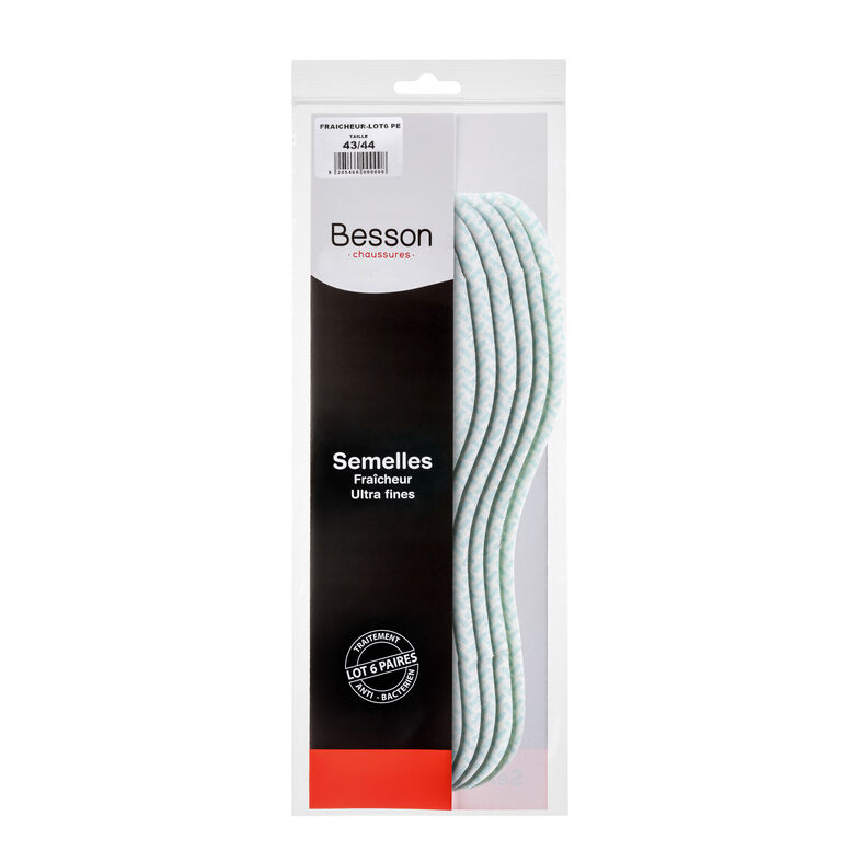 Weiße Einlegesohlen, Größe 43/44