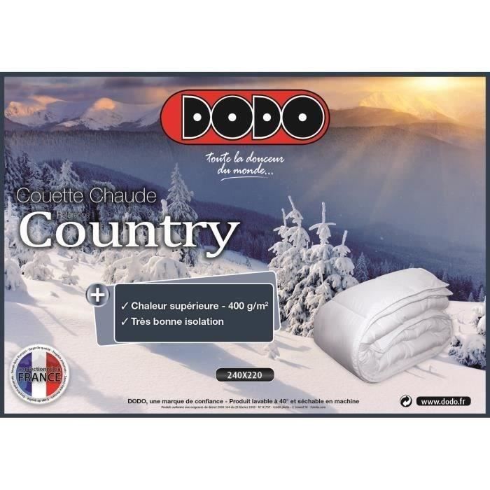 DODO Piumino caldo 400 g/m² COUNTRY 200x200 cm bianco