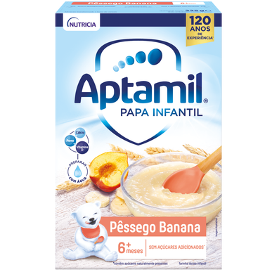 Aptamil Papa Infantil Pêssego Banana 6M Papa Láctea Infantil com Vitaminas 225 gr 225 gr