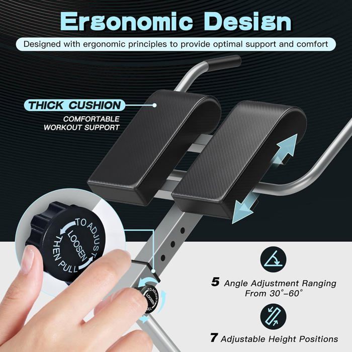 Soges Weight Bench, Height Adjustable, Incline - Adjustable - Foldable, Maximum Load 120 kg