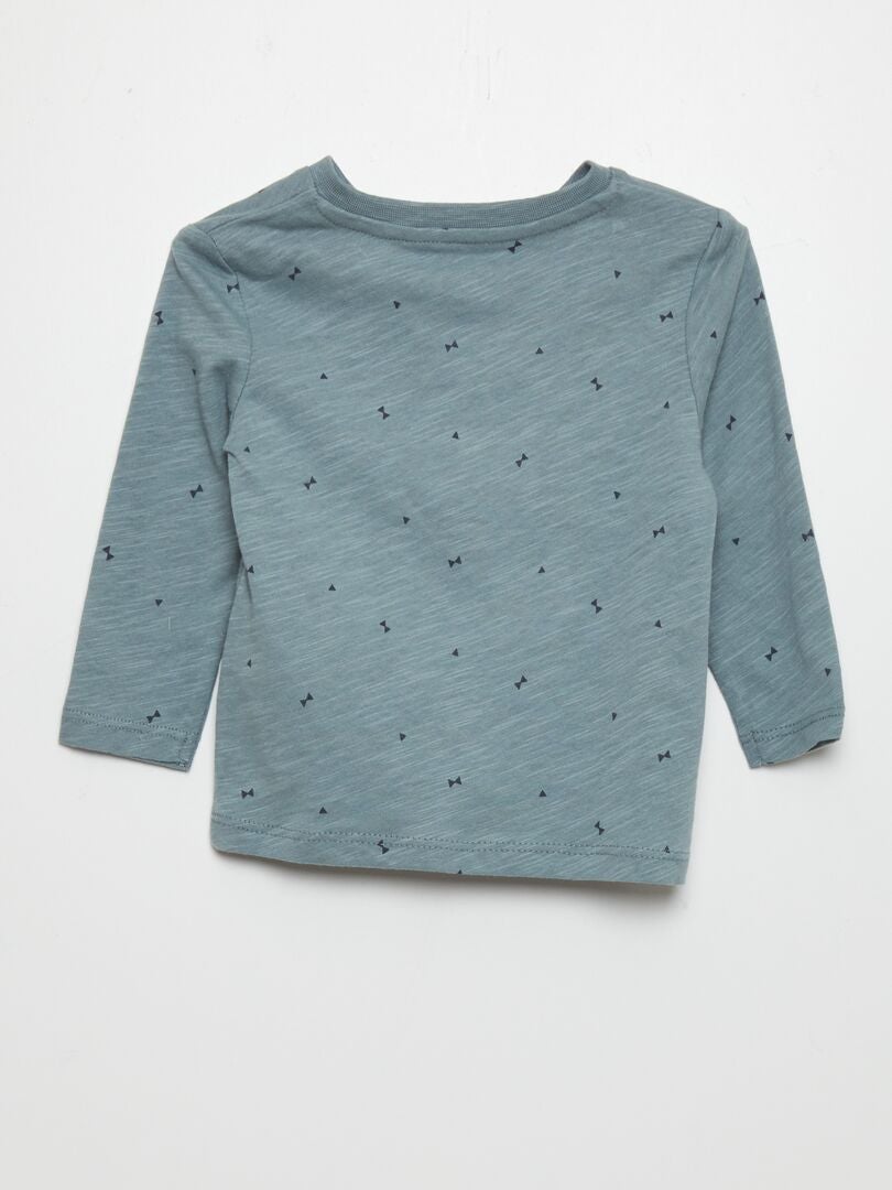 Camiseta de manga larga de punto - AZUL