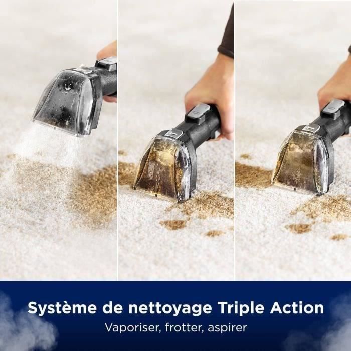 BISSELL SpotClean HydroSteam Select - Pulitore a vapore - Tappeti, auto, piastrelle - 1000 W - 4,5 m - 3 modalità di pulizia
