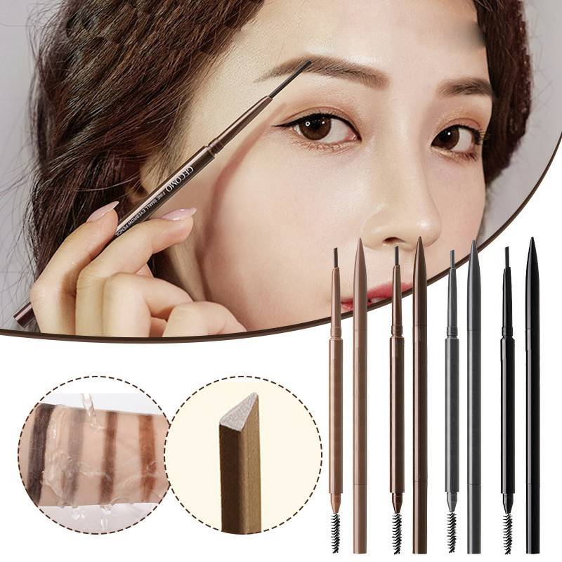 Matita per sopracciglia cosmetica ultra sottile a forma di triangolo, strumento di definizione precisa delle sopracciglia, a lunga durata e impermeabile, per il trucco delle sopracciglia.