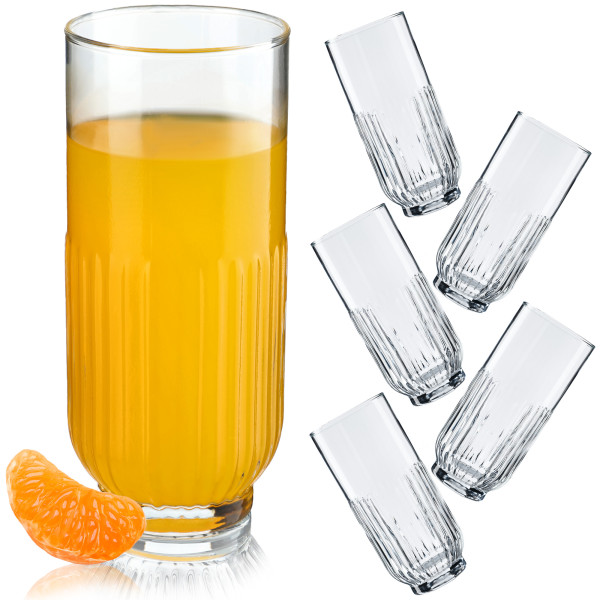 Kadax 6x Szklanki Do Drinków Napojów 395ml Zestaw