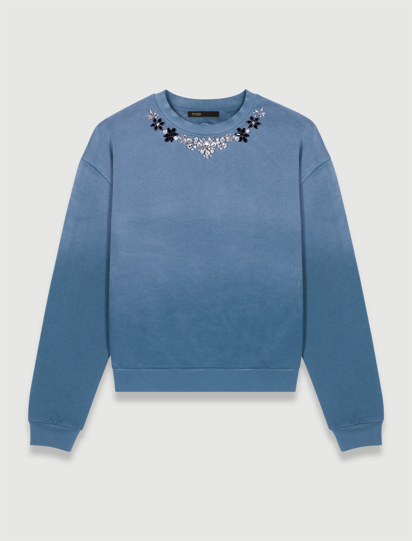 Tweekleurig sweatshirt - Blauw