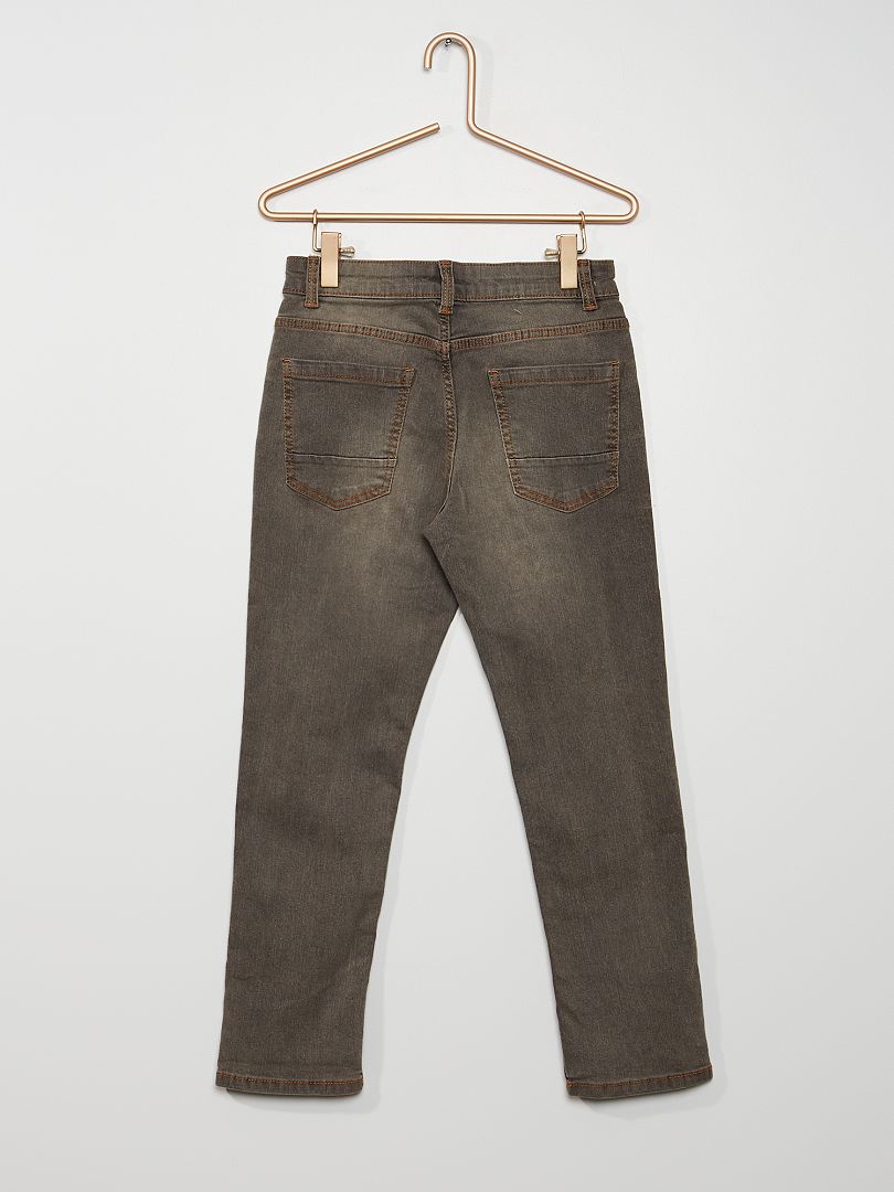 Nauwe denim broek - GRIJS