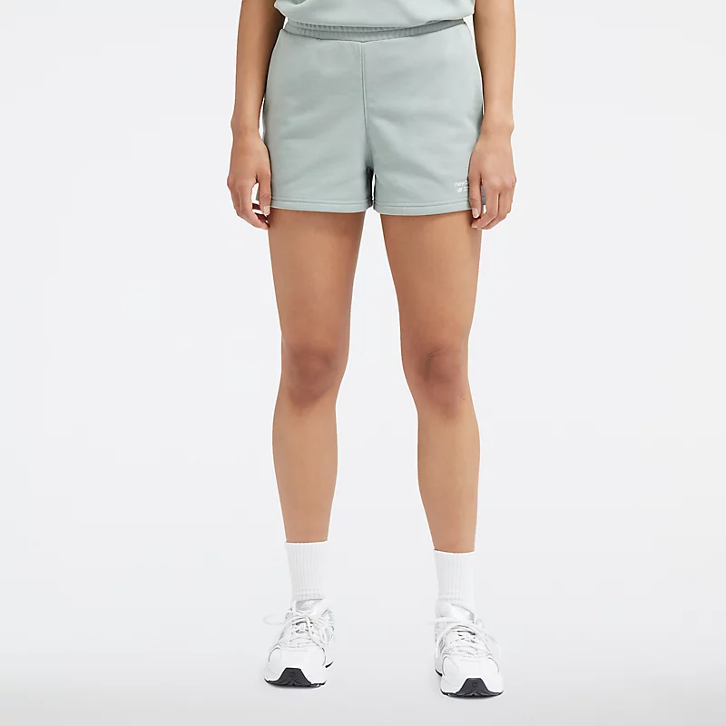 Shorts femininos Linear Heritage French Terry - JUNIPER