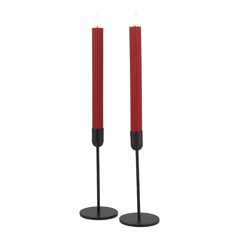 Vie Selected Crown Lampen, 2er-Pack, 24 cm, LED-Nut, rot