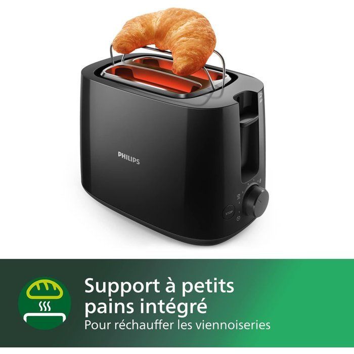 Toaster - PHILIPS - HD2581/90 - Daily Breakfast Collection - 2 slots - 830W - Black