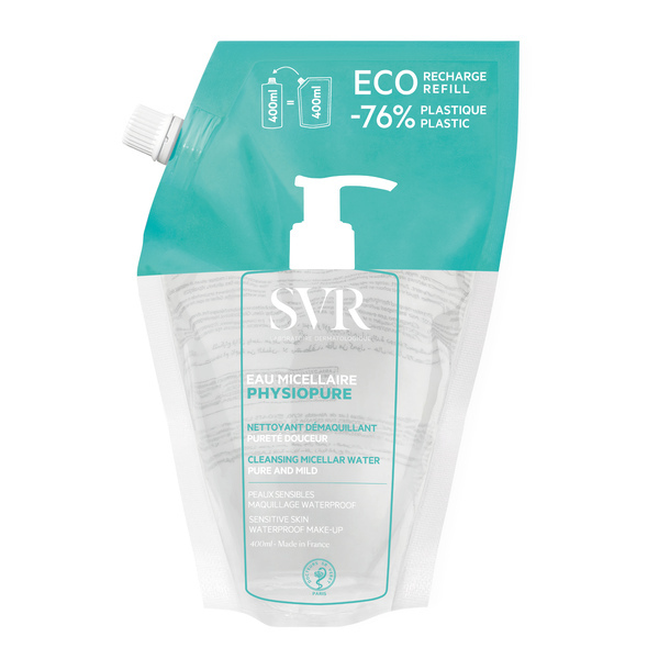 SVR PHYSIOPURE Mildt micellar rensevann, påfyll 400 ml