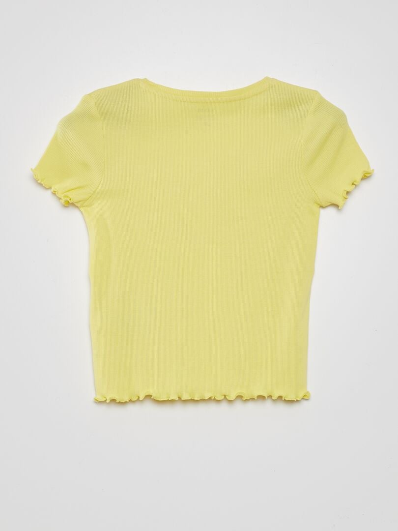 Camiseta de canalé - AMARILLA