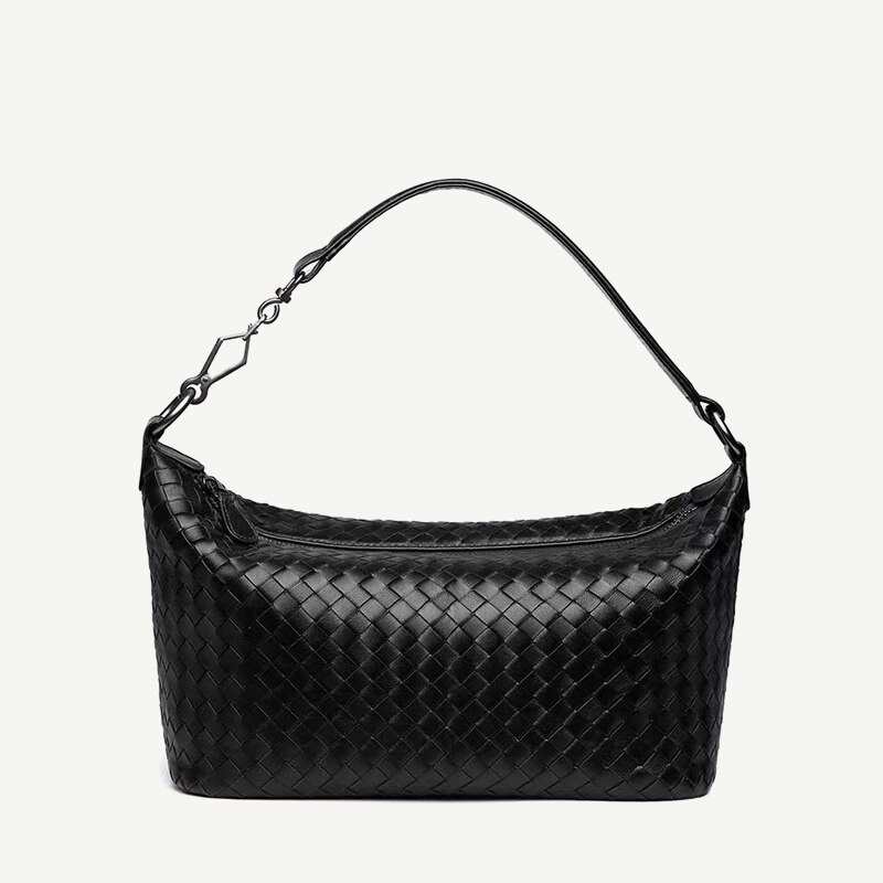 Borsa da donna in vera pelle di pecora al 100%, alla moda, intrecciata, di grande capacità e di alta qualità, marca, nuova collezione 2021.