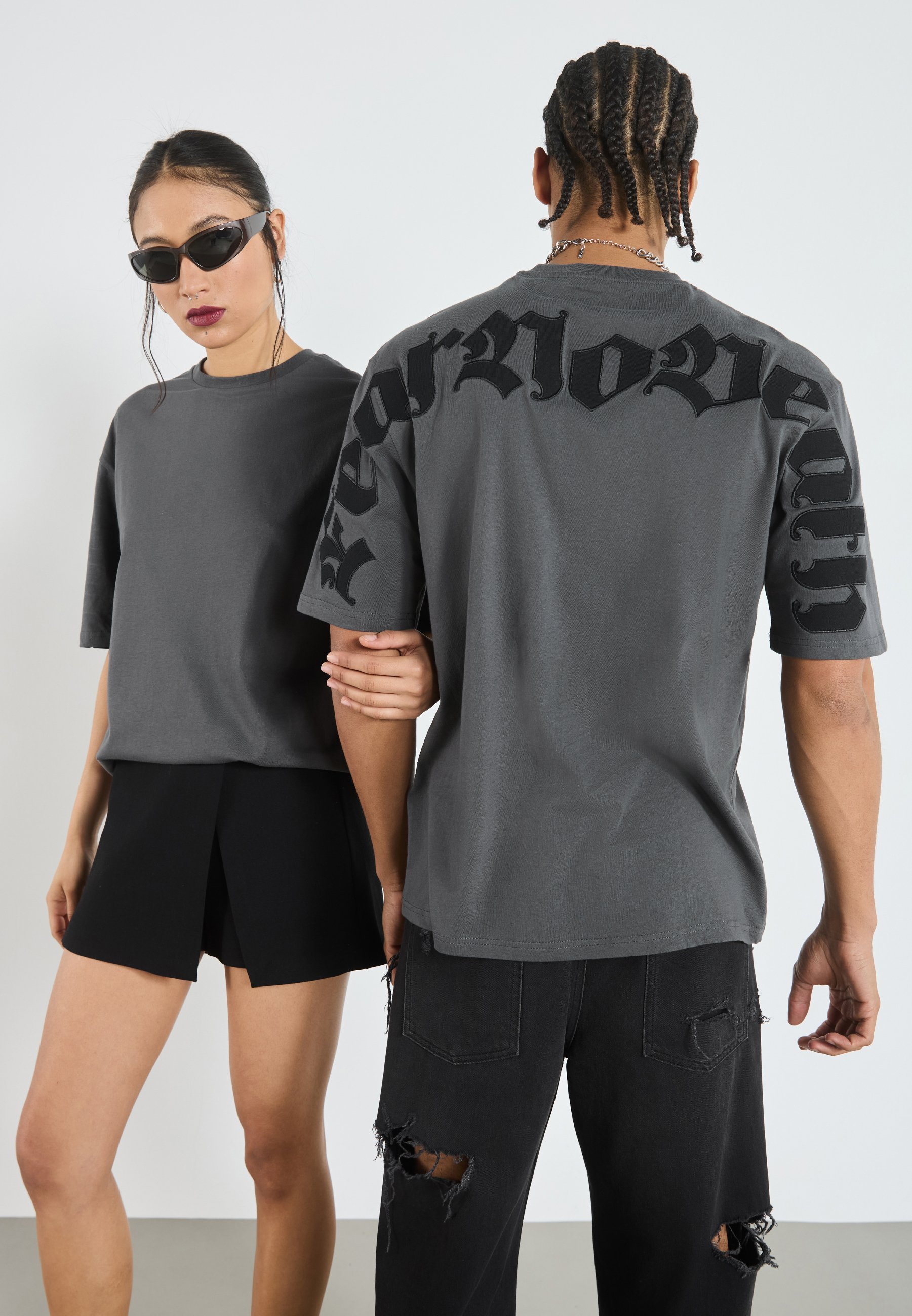 YOURTURN UNISEXE - T-shirt imprimé - fer forgé