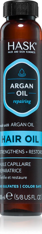 Óleo regenerador HASK Argan Oil para cabelos danificados