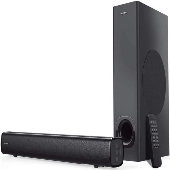 Barra de sonido Creative Stage de 2.1 canales con subwoofer para TV, ordenador y monitor ultra ancho, Bluetooth/TV ARC/entrada AUX, t