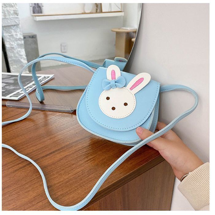 Shoulder bag with bow, PU leather handbag for toddler girls