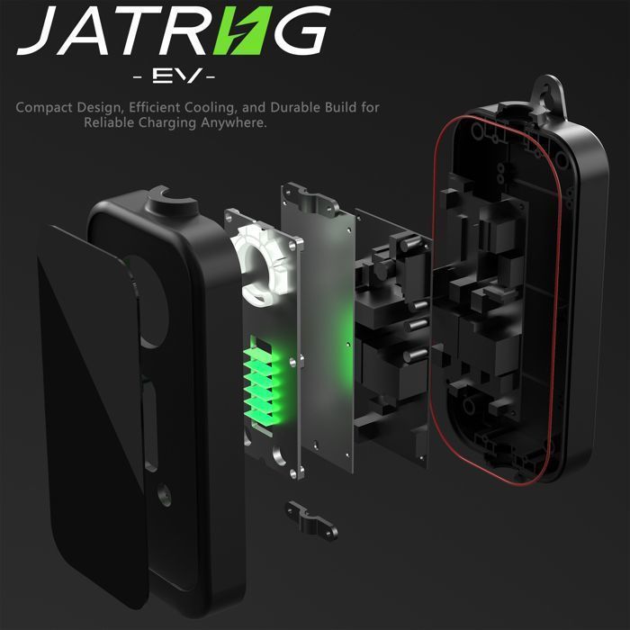 JATRHG EV Chargeur 7M 3.6KW-1.5KW 16A|13A|10A|8A Type 2 Câble de Charge Voiture Electrique Portable Courant Commutable chargeur EV