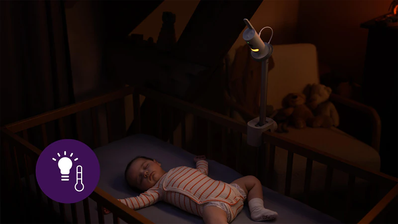 Monitor de bebê inteligente Philips Avent Premium Connected SCD971/26 com câmera