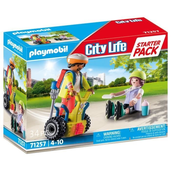 PLAYMOBIL 71257 First Responder with Segway, City Action, First Responders, Starter Pack, Ages 4+