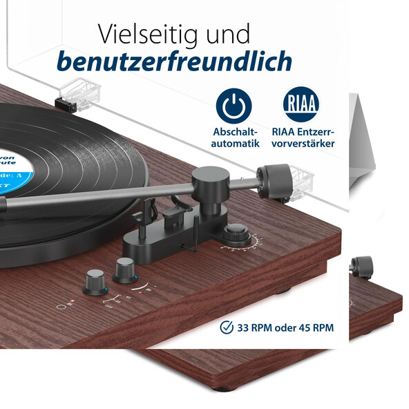 Turntable with Bluetooth TT 200 TX, walnut