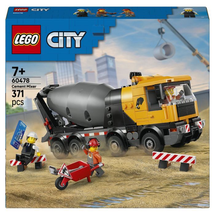 LEGO City  60478 La Bétonnière - Jouet dès 7 ans sur le Thème du Chantier - Jeu Éducatif