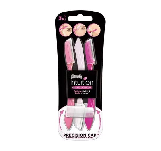 Wilkinson Sword Intuition Perfect Finish maszynki jednorazowe do brwi i twarzy 3 sztuki