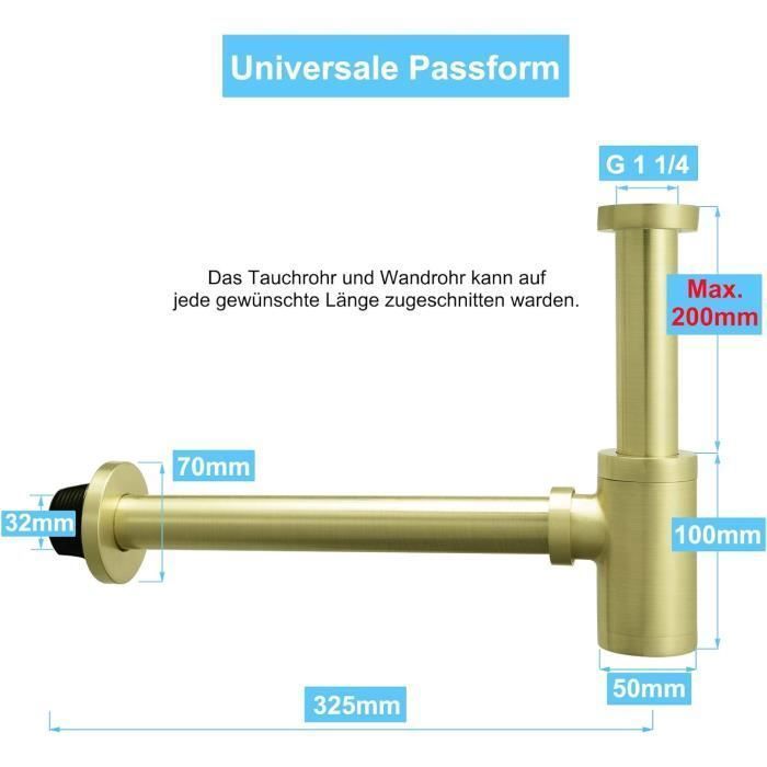 Escurridor, fregadero horizontal en forma de T para desagüe de lavabo.