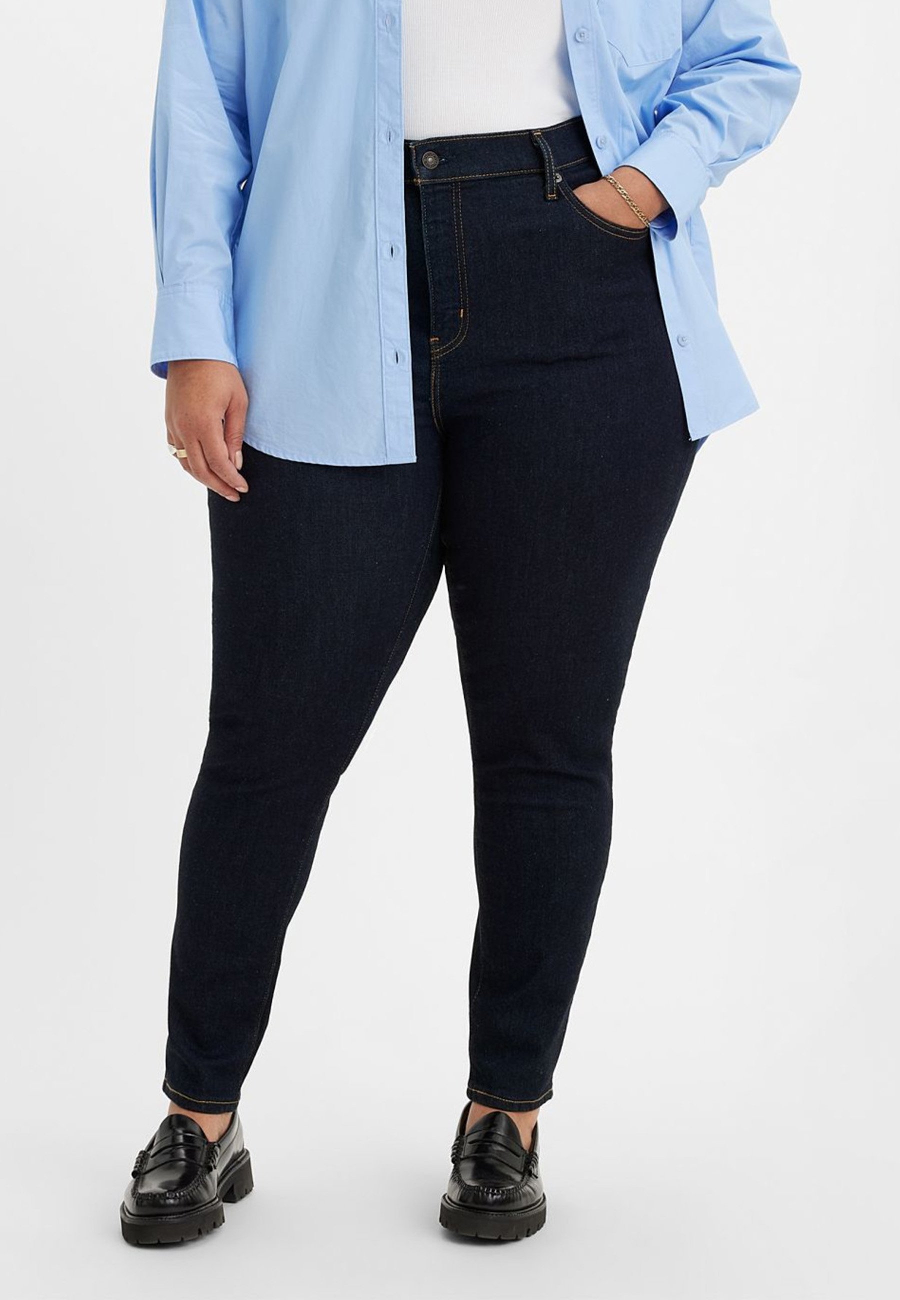Levi's® Plus 721™ HIGH RISE SKINNY - Skinny Fit jeans - blauwe wave wash
