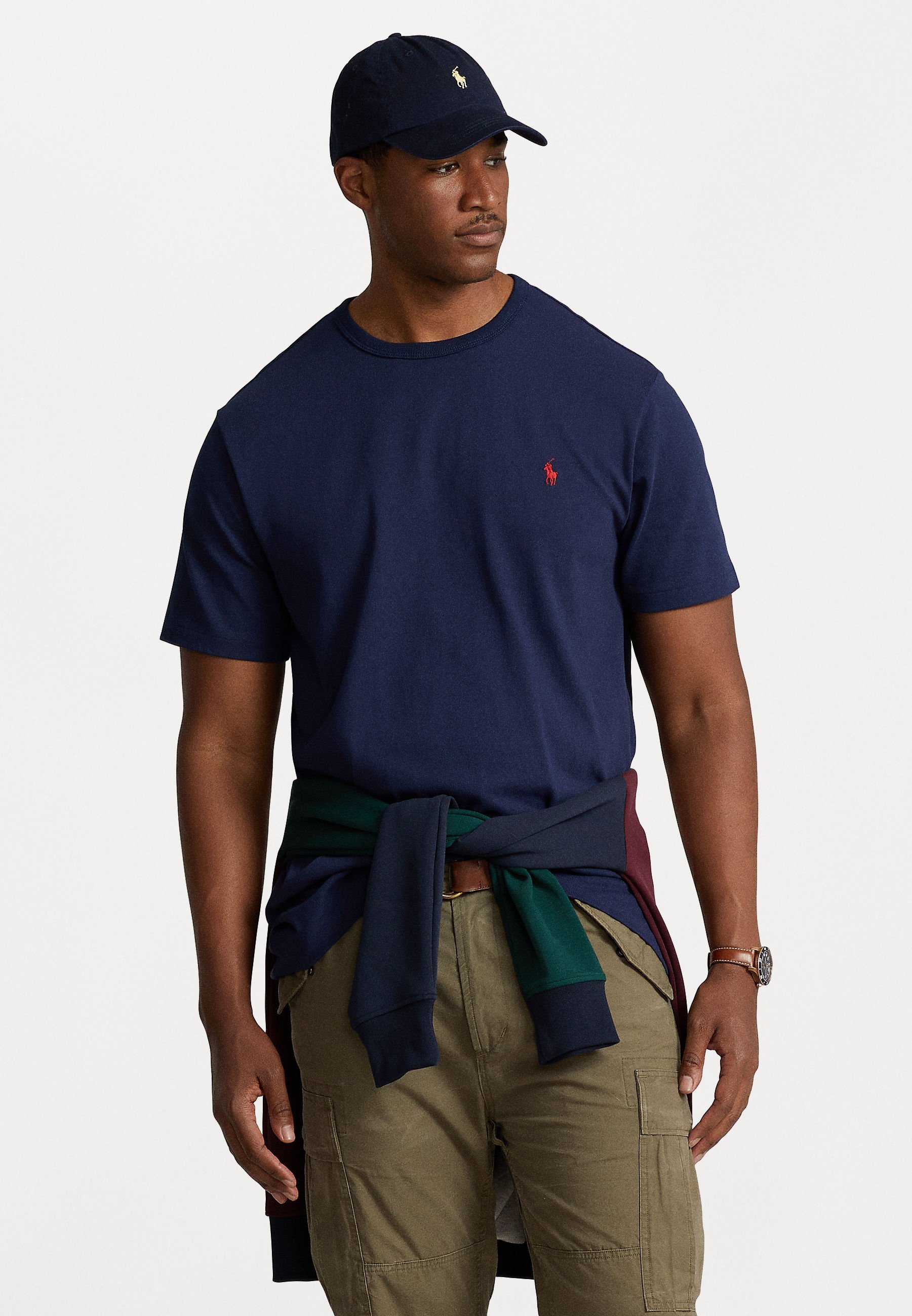 Polo Ralph Lauren Big & Tall T-Shirt aus schwerem Jersey – Basic-T-Shirt – Newport Navy