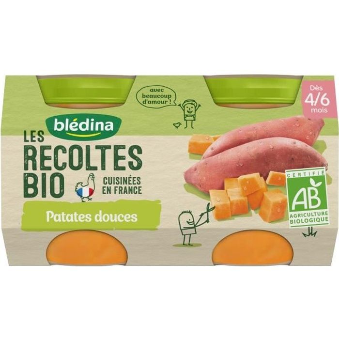 Blédina Organic Harvests Sweet Potato Pot +4m 2 x 130g