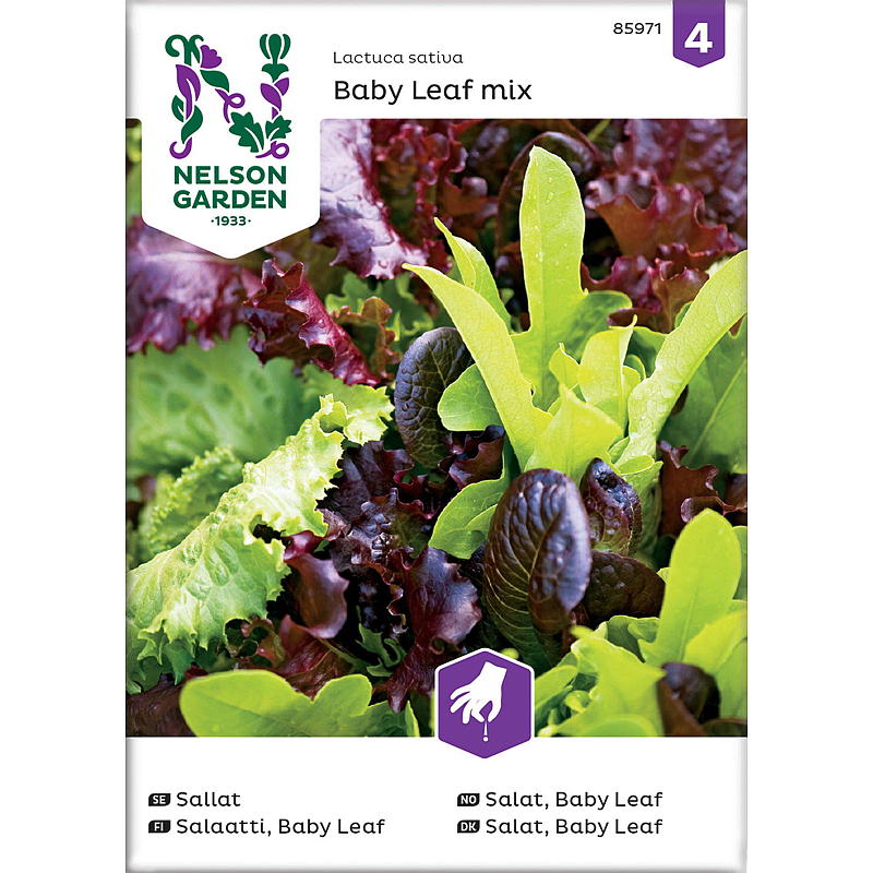 Nelson Garden Seeds Salat Babyblad, blanding