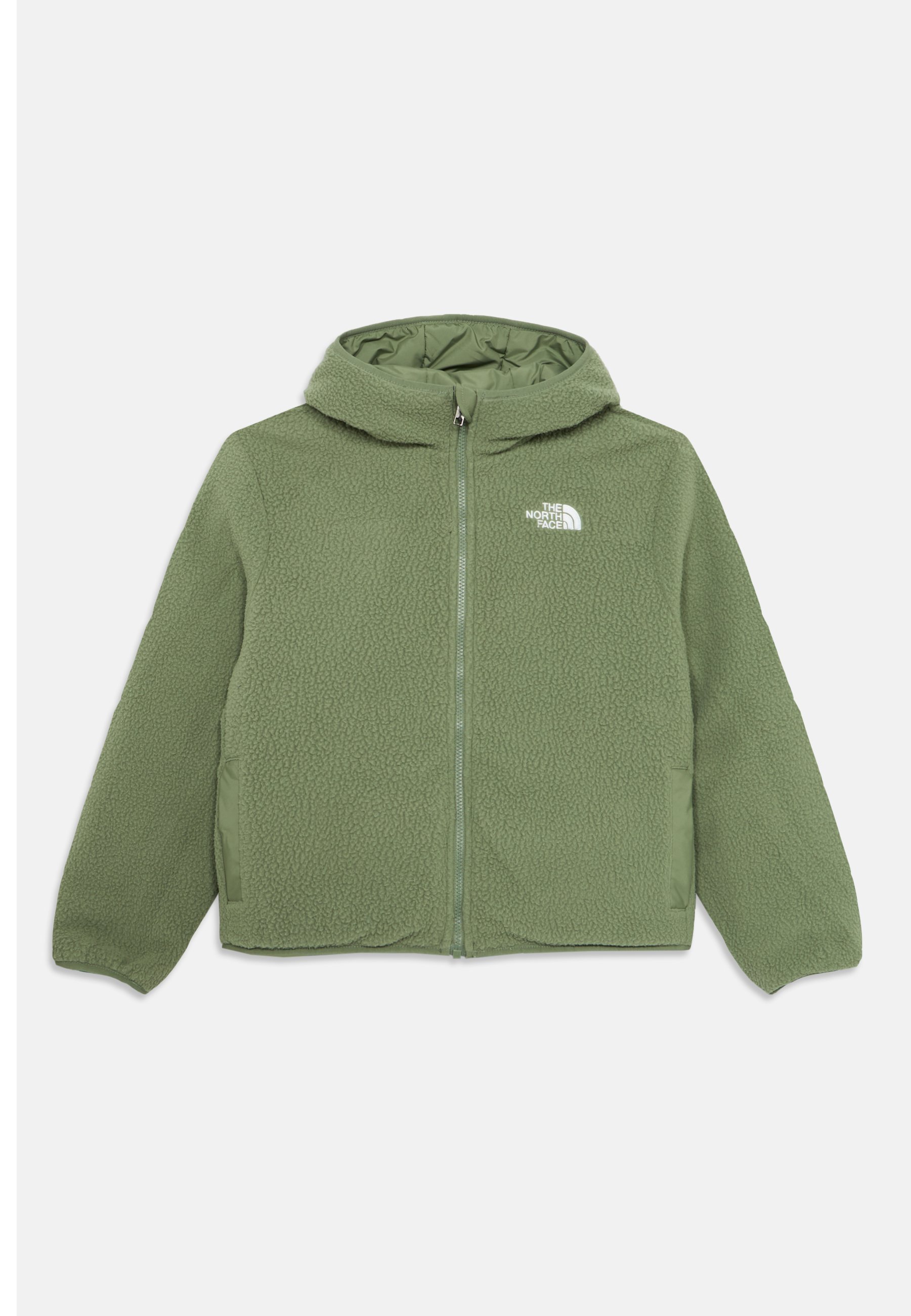 The North Face REVERSIBLE SHASTA HOODED JACKET UNISEX - Winterjas - nieuw taupegroen/bark mist