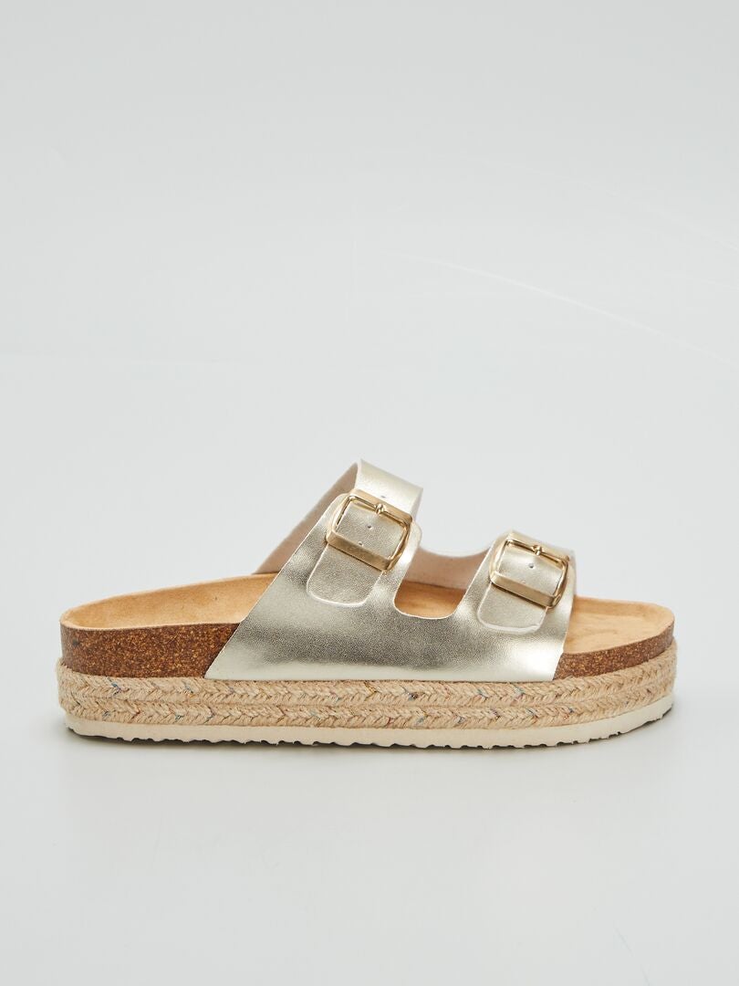 Platformsandalen - BEIGE