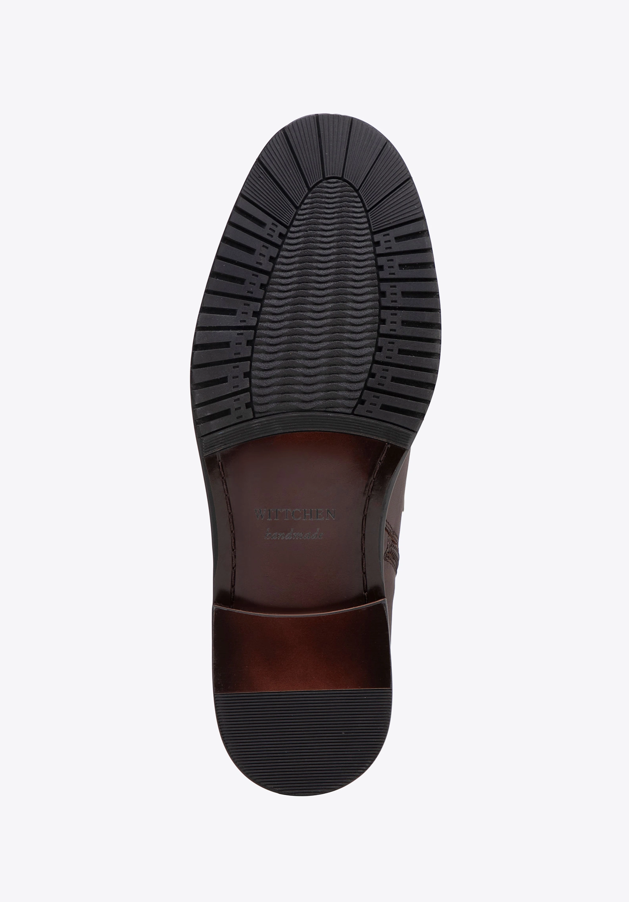 Męskie sztyblety skórzane z rozsuwaną wstawką ciemny brąz
