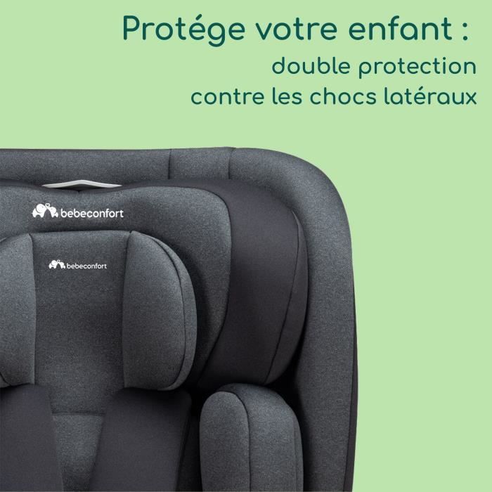 Seggiolino auto girevole convertibile BEBECONFORT EVOLUFIX PLUS 360 i-Size, Gruppo 0/1/2/3, Isofix - da 0 a 12 anni (36 kg), 40-150 cm, Nero fumé